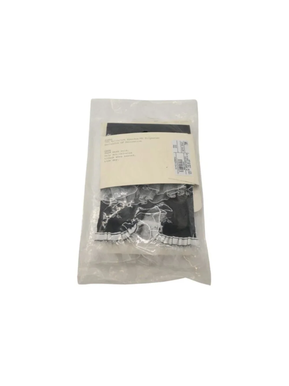 NIP A New Day Fashion Anklets 1 Pair One Size Black White Floral Ruffle Socks